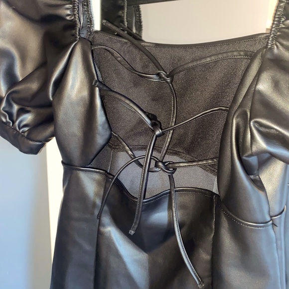 Black Faux Leather Dress: H&M - Picture 4 of 4